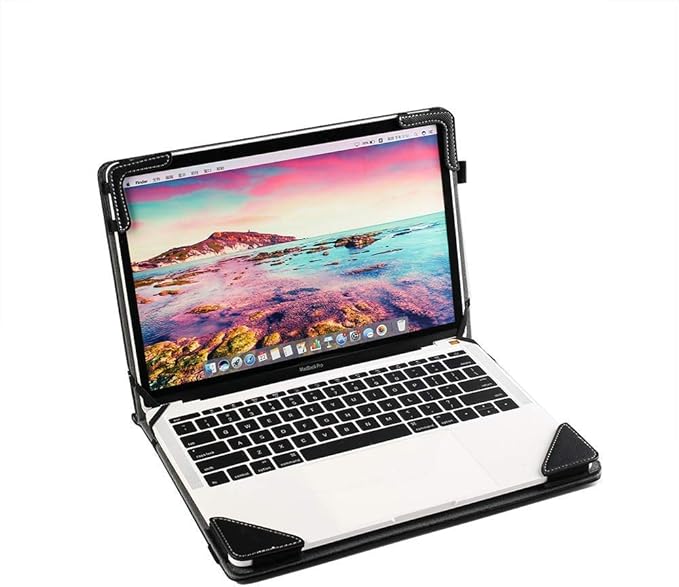 Laptop Case Cover Compatible with Dell Inspiron 15 3000 5510 5515 Touch 7506 15.6 inch Notebook Sleeve PU Leather Stand Hard Protective Skin