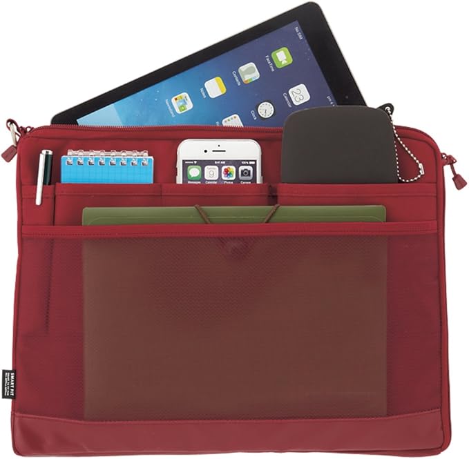 LIHIT LAB Laptop Sleeve, Water & Stain Repellent, Horizontal, 13.4" x 9.8", Black (A7681-24)