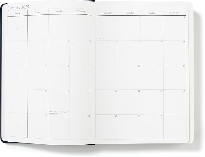 Wykeham's Executive 2025 Daily Journal Planner – Customization Available (Personalized Royal Blue, 8.5"×5.5")