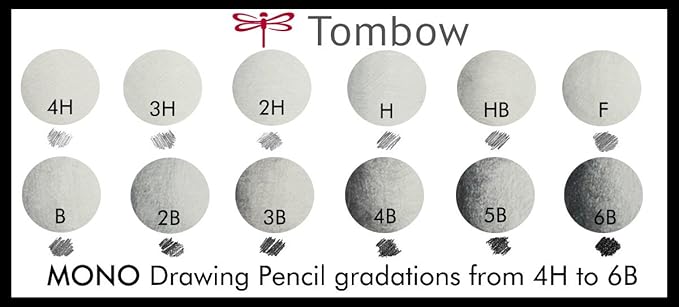 Tombow MONO Drawing Pencil, 5H, Graphite 12-Pack