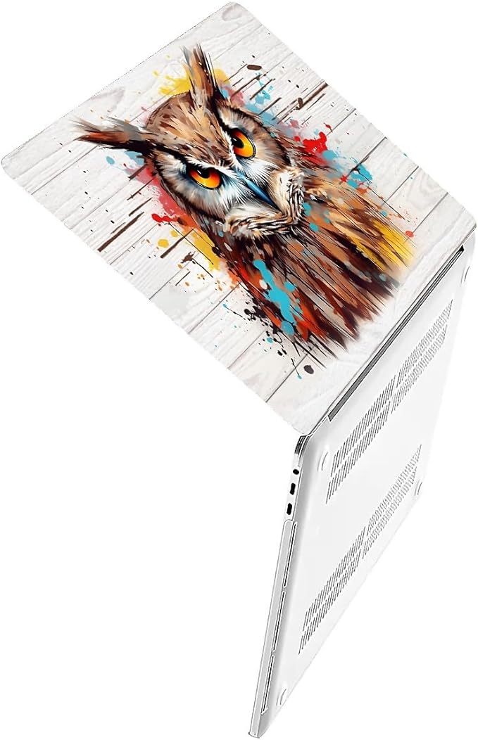 Compatible with 15.4 Inch MacBook Pro A1707/A1990, Funny Colorful Owl Hard Plastic Shell Cover Case