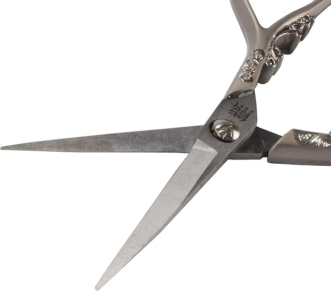 JubileeYarn Scrollwork Embroidery Craft Scissors - Brushed Nickel - 10 Scissors