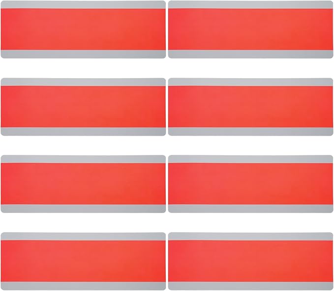 YOKIVE 8 Pcs Guided Reading Strips, Book Highlighter Strips Reading Tracker Bookmark Teacher Supply, Great for Classroom (Red Transparent, 7.48"x2.76")