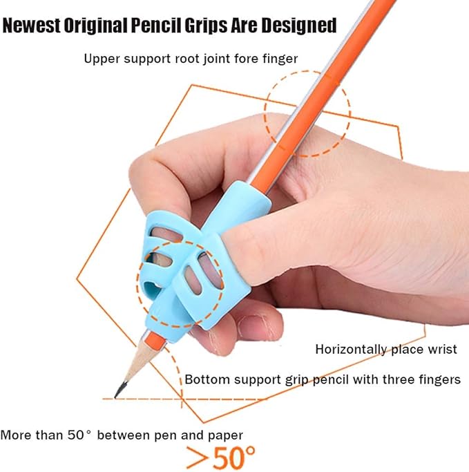 JuneLsy Pencils Grips Pencils Grips for Kids Handwriting Posture Correction Training Writing AIDS for 2-4 Year Kids toddler Preschoolers Students Children Special Needs (6PCS)