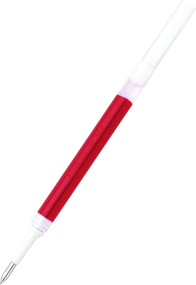 Pentel Refill Ink For EnerGel and Lancelot Gel Pen, (0.7mm) Metal Tip, Pink Ink, Pack of 12 (LR7-P)