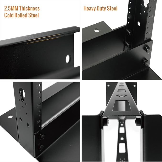2-Post 27U Open Frame Server Rack for 19in AV/Data/IT Network Equipment,with Tapped Hole