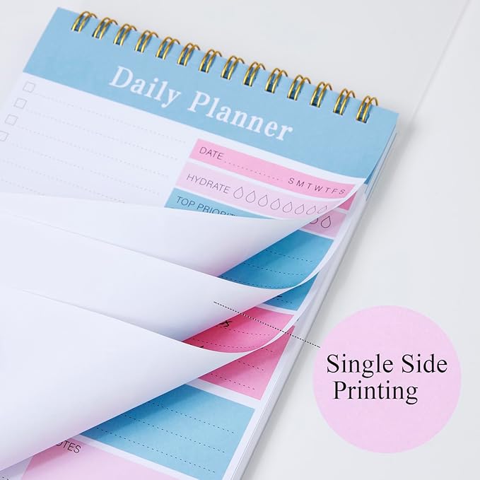 To Do List Notepad, 52 Sheets Daily Planner Notepad, 5.2"x7.8" To Do List Notebook, Undated Daily Planner 2024 for School/Office Supplies