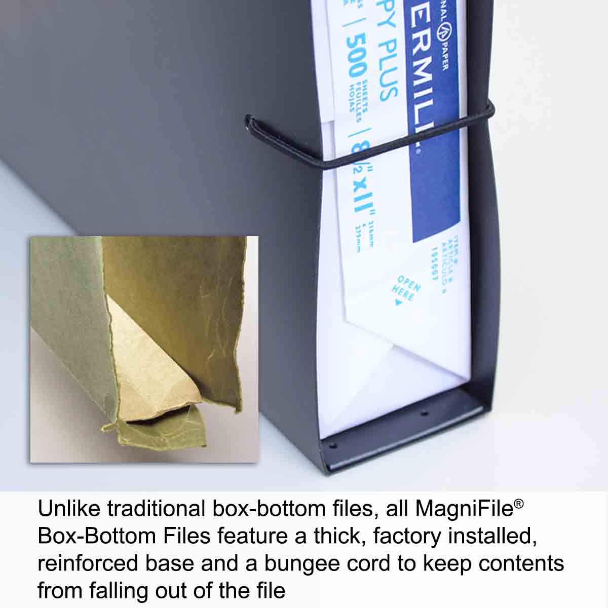 Ultimate Office MagniFile Extra-Capacity Hanging File Folders, 2" Box-Bottom, Letter Size, Feature Wrap-Around Bungee Security Cord (Set of 4)