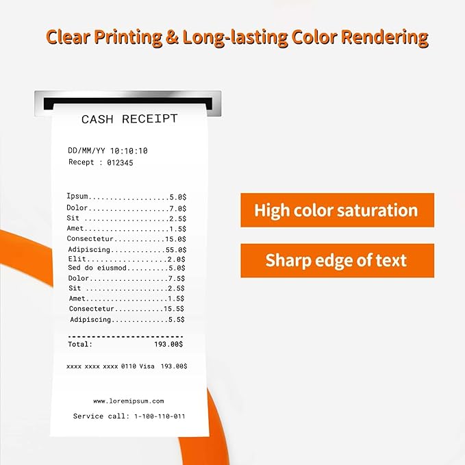 10 Rolls 2 1/4''x 85' Thermal Paper Rolls, POS Receipt Paper, Cash Register Paper, BPA Free