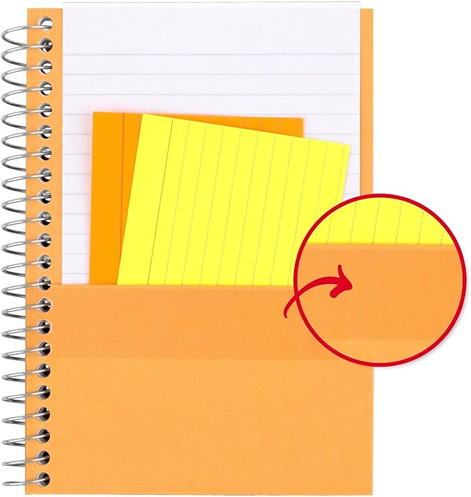 Five Star Spiral Notebook, 1 Subject, College Ruled Paper, 7" x 4-3/8", Personal Size, 80 Sheets, Purple (450048CF1-ECM)