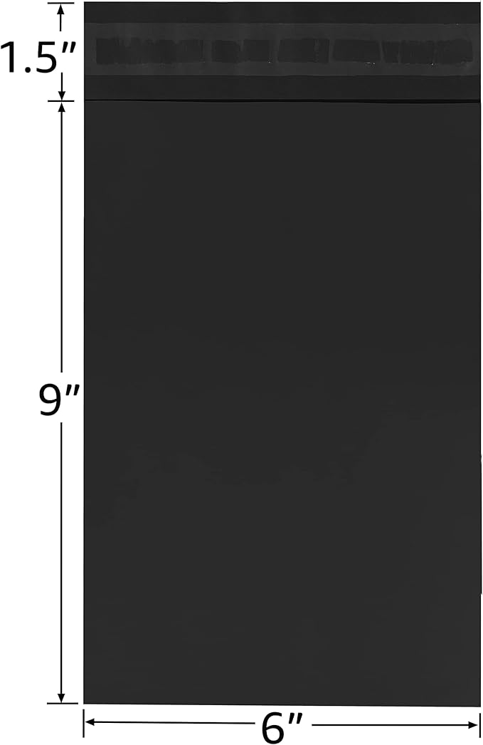 Colored Poly Mailers Pack of: (Black, 6" x 9" pack of 200) Be creative with your packaging with Colored mailers