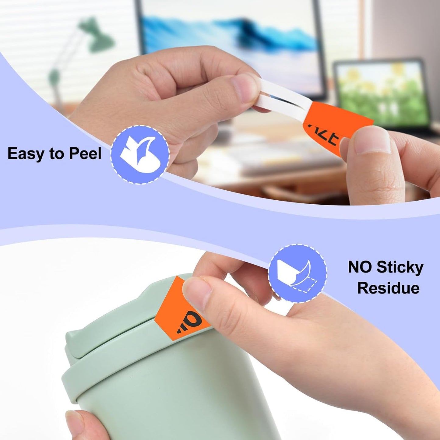 2 Pack Compatible for Ptouch TZe-B41 TZ-B41 TZe TZ Label Tape 18mm 0.7'' Laminated Black on Fluo Orange Label Maker Tape for PT-D600 PT-D610BT PT-D600VP PT-P710BT PT-P750W