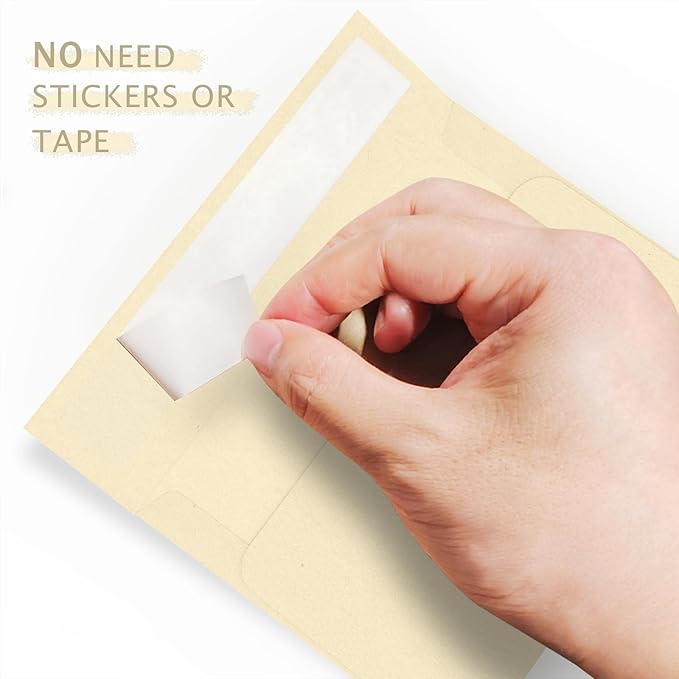A7 Ivory Envelopes 100 Pack, Goefun 5x7 Self Seal Cream Envelopes for Invitation, 5x7 Cards, Wedding, Graduation, Mailing, 5.25 x 7.25 in, 120GSM