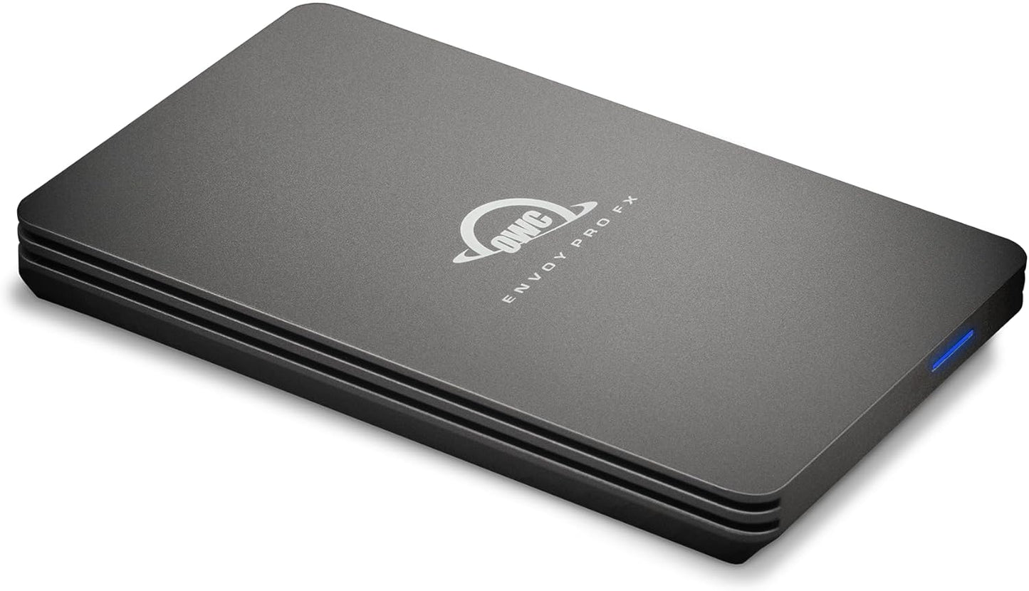 OWC 4TB Envoy Pro FX Portable Rugged External NVMe M.2 SSD Drive Thunderbolt 3, USB3.2 USB-C, up to 2800MB/s speeds, Drop/Shock Resistant Compatible with Mac and PC