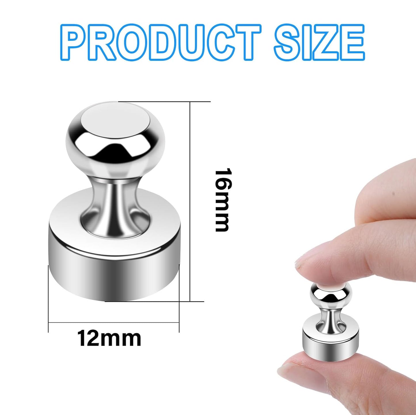 100 Pack Magnets Refrigerator Magnets for Whiteboard Small Strong Fridge Magnet Tiny Push Pin Magnetic Neodymium for Office Classroom Kitchen Home