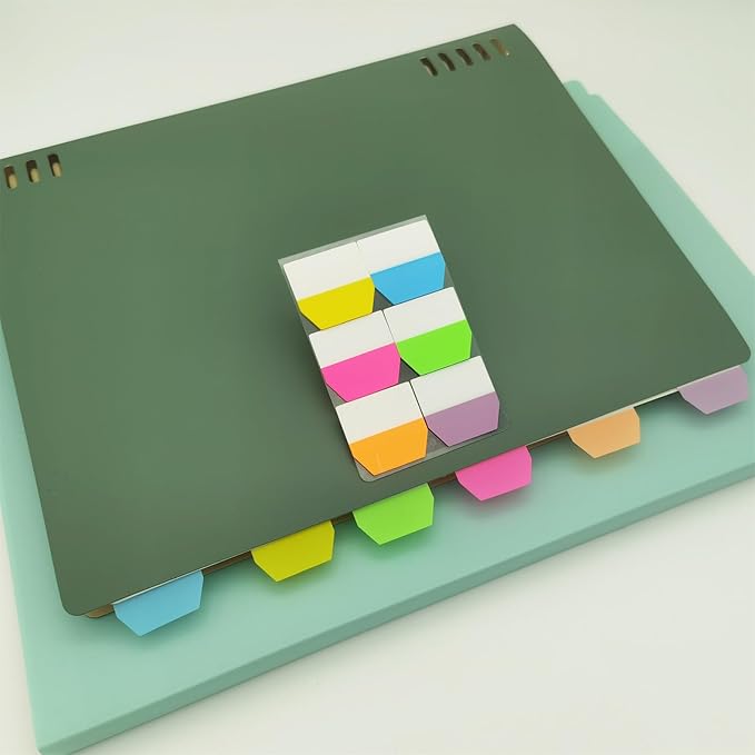 Sticky Index Tabs 1 Inch Page Markers Flags Page Notes Sticker Page Tabs Sticky Tabs for Binders Bookmarks Notebooks File (720pcs)