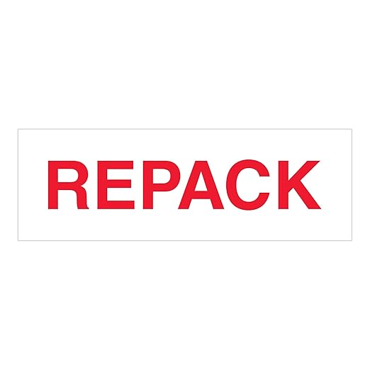 Aviditi Tape Logic 2 Inch x 110 Yard 2.2 Mil Red/White, Heavy Duty Packing Tape, "Repack" 6 Pack, Perfect for Packing, Shipping, Moving, Home and Office