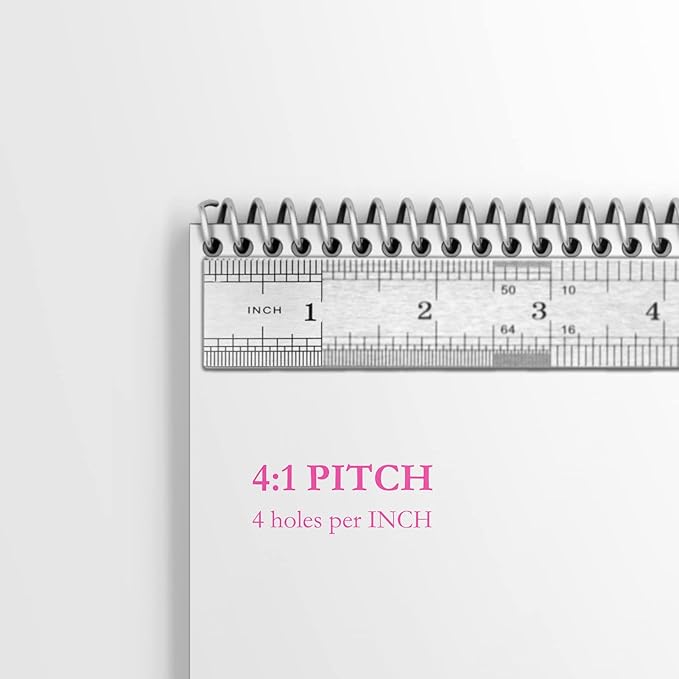 TOTiyea 50 Pack Plastic Spiral Binding Coils,20mm(3/4 ") Binding Spirals,170 Sheet Capacity,4:1 Pitch, Black