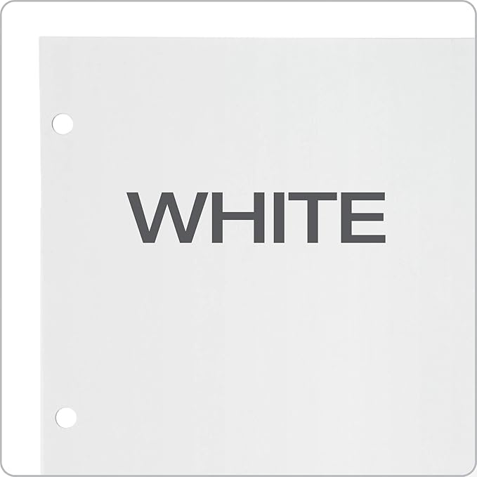 Oxford Blank Write On Binder Dividers, Dividers for 3 Ring Binder, Durable Plastic, 1/8 Cut Tabs, 3 Hole Punch Dividers in 8 Tab Sets, 80 Dividers, 10 Sets, White (89982)