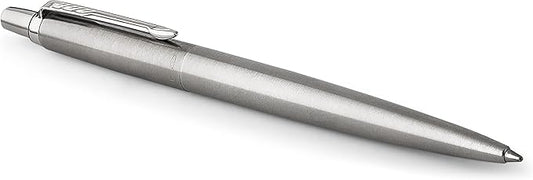 Parker Jotter Ballpoint Pen, Stainless Steel with Chrome Trim, Medium Point Blue Ink, Ideal Office Supplies, Gift Box