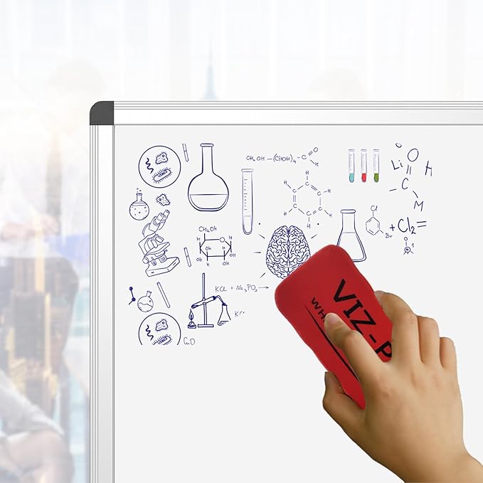 VIZ-PRO Dry Erase Board/Whiteboard,48 x 36 Inches, Wall Mounted Board for School Office and Home
