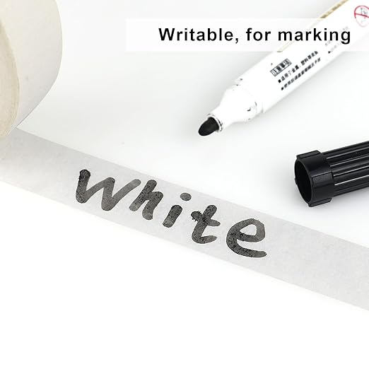 4 Pack White Artist Tape - Art Masking Tape for Watercolor Paper, Canvas Acrylic Painting, Curves, Framing, Paint, Gouache, Console - Acid Free Drafting Tape 3/4" (0.75") Wide - 360FT Total