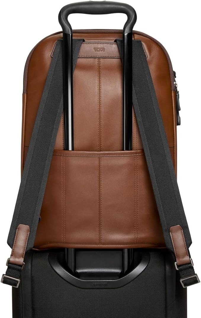 TUMI Harrison Warren Backpack - 15-Inch Laptop Backpack - Stylish Women's & Men's Backpack for Travel & Business - Cognac Leather