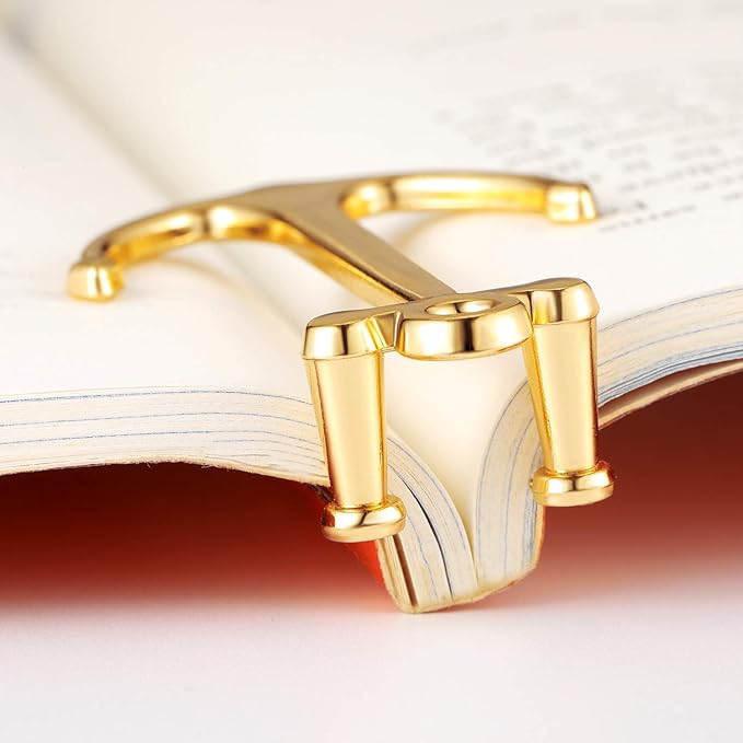 Creative Anchor Bookmark for Reading Hands Free Metal Bookmark Page Holder Book Holder Students Teachers Graduation Gifts School Office Supplies (Black)