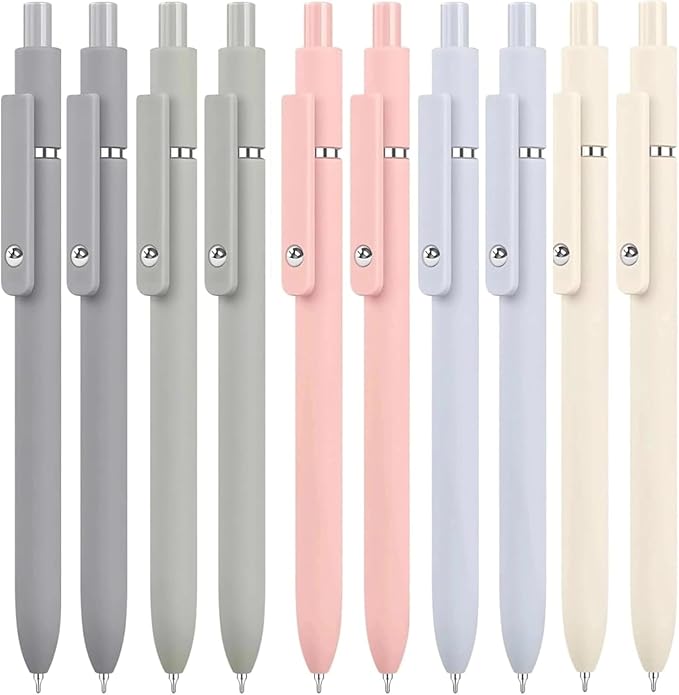 Easter Basket Stuffs, Nurse Gifts, Easter Pens Bulk, Fine Point Smooth Writing Gel Pens, Preppy Stuff Aesthetic Pens for Journaling, Birthday White Elephant Gifts, Stocking Stuffers (10PCS Morandi)