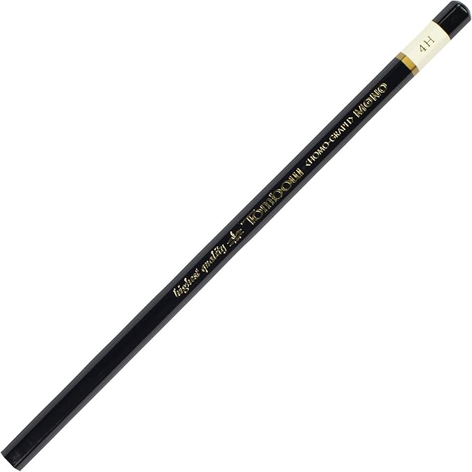Tombow 51514 MONO Drawing Pencil, 4H, Graphite 12-Pack