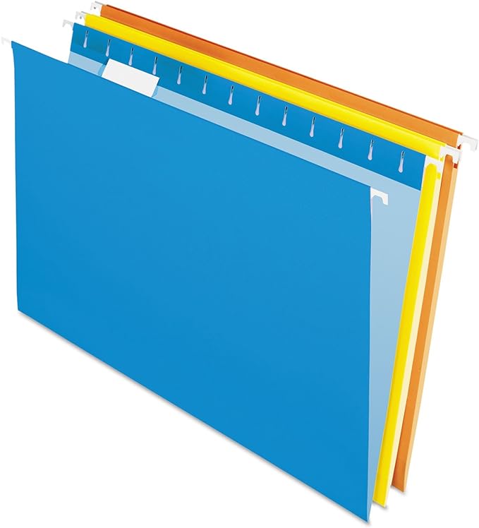 Pendaflex Recycled Hanging Folders Legal and Letter Size, Assorted Colors, 25 Per Box (81632, 81663)