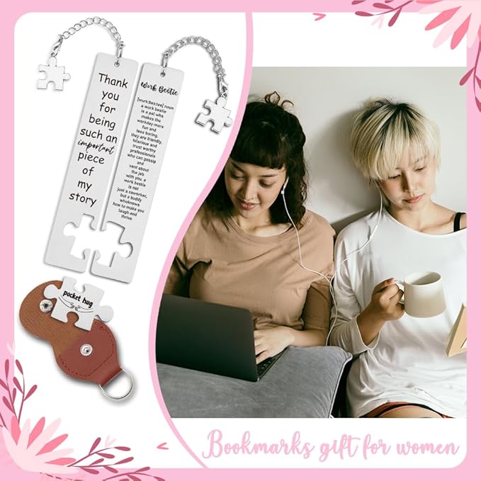 Thank You Gift for Work Bestie, Funny Bookmarks Gift for Work Bestie, Book Lover Gift for Work Bestie, Reading Gift for Work Bestie, Funny Office Gift for Work Bestie,WB128