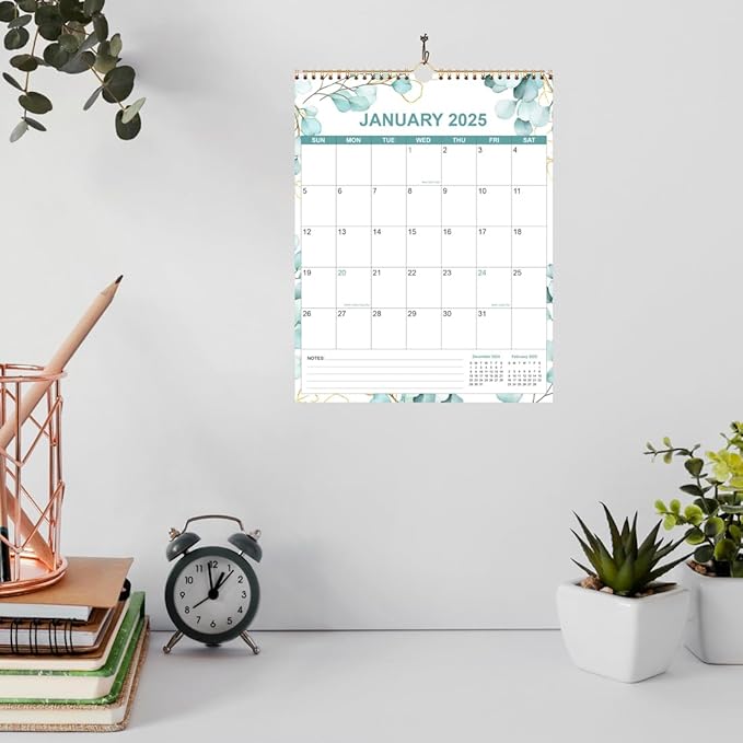 2025 Calendar - Calendar 2025-2026 from January 2025 - June 2026, 18 Months Calendar with Thick Paper, 12" x 14.5", Vertical Calendar, Leaf