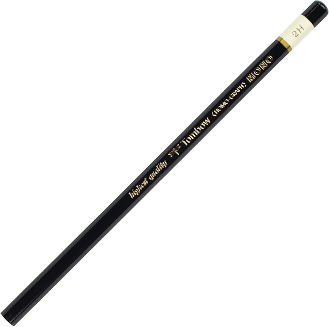 Tombow 51512 MONO Drawing Pencil, 2H, Graphite 12-Pack