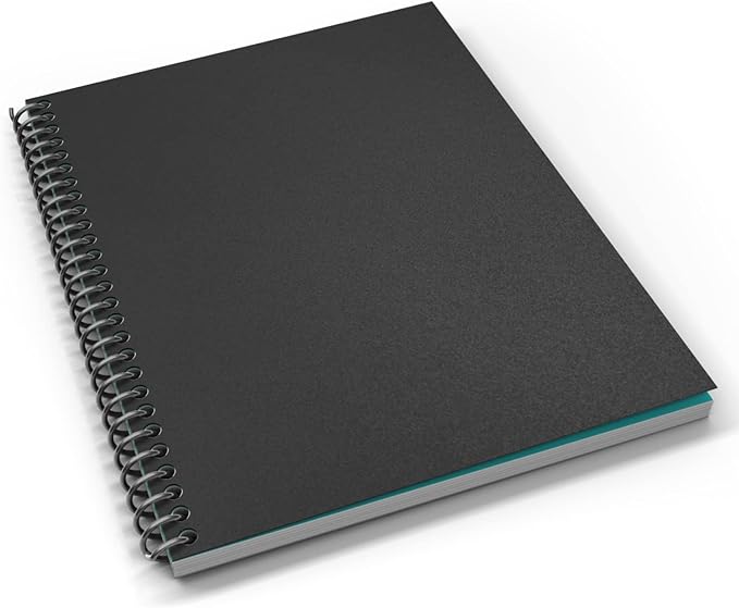 Binditek 500 Pack 12 Mil Sand-Textured Polycover - Midweight for Business Reports and Proposals - Lightly Textured Sand Finish - with Square Corners, Un-Punched, Black Color, Office Supplies