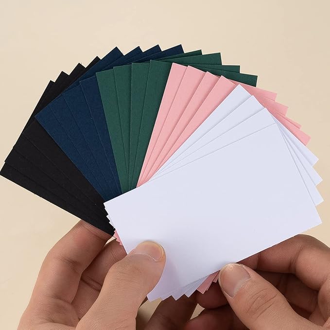 100 Pack Thick Paper Cardstock Blank Heavy Cards Stock for Invitations, Greeting Cards Making, Postcards, Photos, 250GSM Thick Paper (White, 2x3.5 inches)