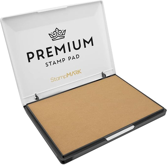 Premium Stamp Pad Extra Large Size 6" x 8" - for Traditional Rubber Stamps - Felt Pad Dry