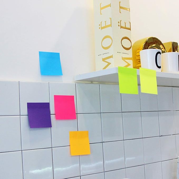 Vanpad Pop Up Sticky Notes 3x3 Inches,Bright Colors Self-Stick Pads, Easy to Post for Home, Office, Notebook, 48 Pads/Pack