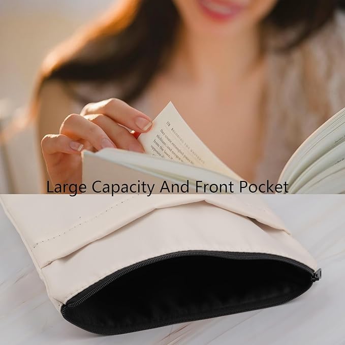 FEELMEM Yellow Lemon Book Sleeve Lemon Lovers Zipper Pouch Book Covers For Fruit Lover Bookworm Reading Lovers