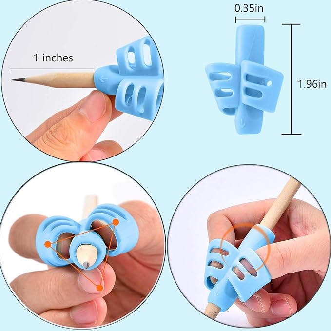 JuneLsy Pencils Grips Pencils Grips for Kids Handwriting Posture Correction Training Writing AIDS for 2-4 Year Kids toddler Preschoolers Students Children Special Needs (6PCS)