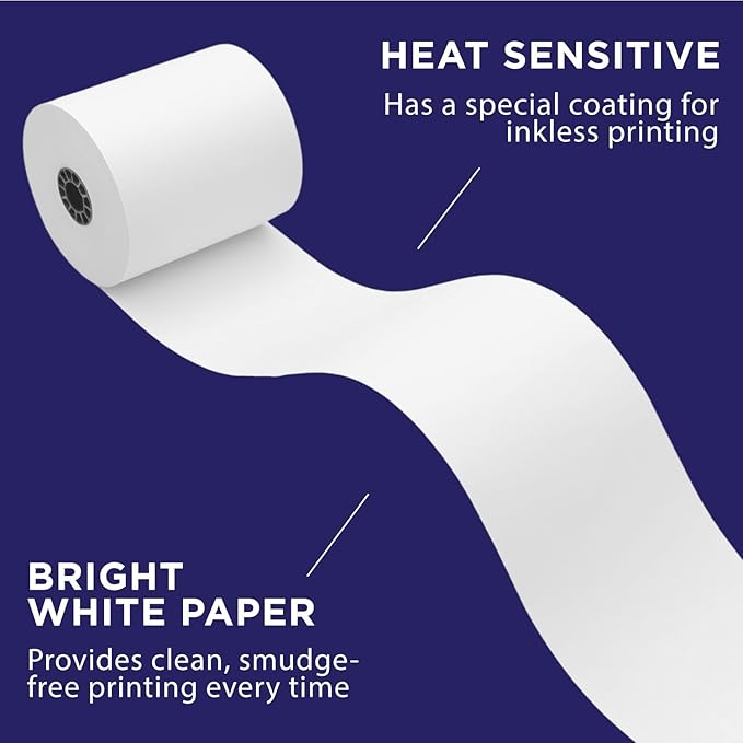 Thermal Paper for Toast POS (Toast TP200 Thermal Printer) by Paper Planet | Credit Card Machine Receipt Paper for Toast TP200 Terminal Printer | 80 Rolls