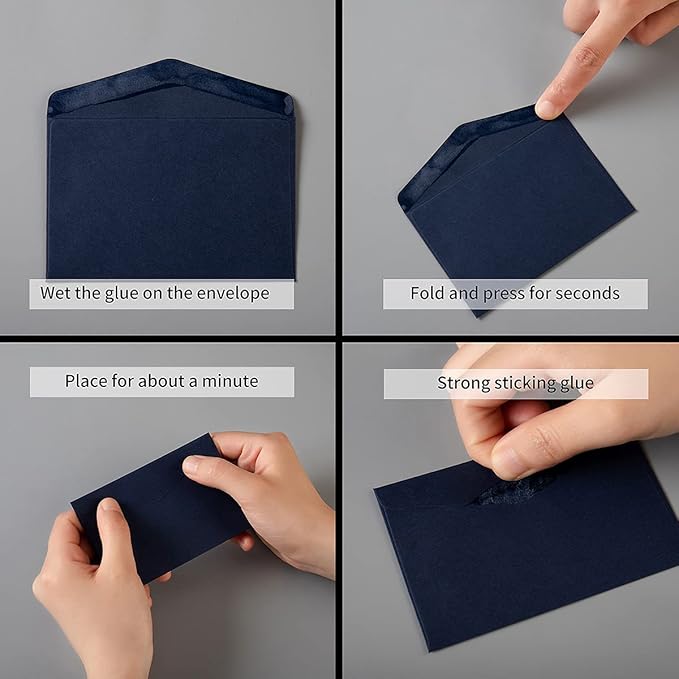 120 Pack Mini Envelopes Small Envelopes Self-Adhesive Kraft Paper Tiny Pockets for Business Cards Christmas Holiday Small Gift Cards Invitations Cards(4.13"×2.76") (Pink)