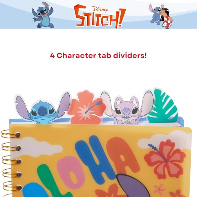 Innovative Designs Stitch Tab Journal Notebook, Spiral Bound, 96 Lined Pages, 8 x 7 inches, Yellow