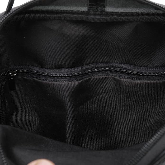 Hebetag Small Leather Sling Shoulder Bag Messenger Pack for Men Women Outdoor Travel Business