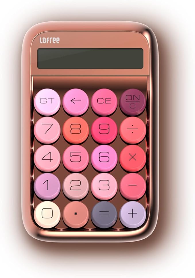 Mechanical Switch Calculator, Cute Jelly Beans Keyboard Calculator, Office Student Exam Calculator, Handheld for Daily and Basic Office, 10-Digit Display Large Screen, Button Detachable