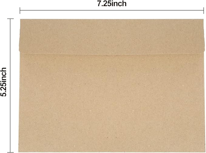100Pack Kraft Envelopes,A4 Invitation Envelopes,Wedding, Baby Shower,Brown Kraft Envelopes for Personalize Gift Cards, Birthday Party,4x6 Envelopes for Invitations