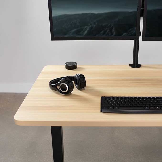 VIVO Universal 48 x 30 inch Solid One-Piece Table Top for Standard and Sit to Stand Height Adjustable Home and Office Desk Frames, Light Wood, DESK-TOP48-30C