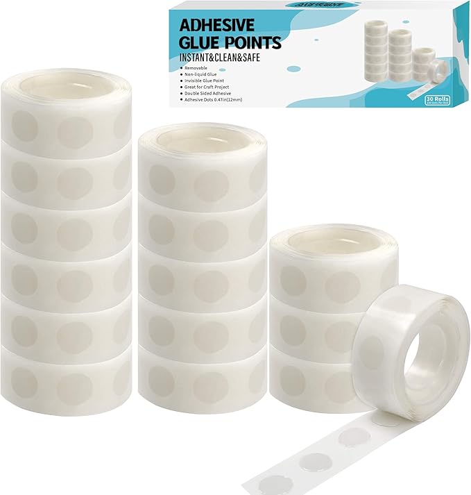3000pcs Glue Point Clear Balloon Glue Removable Double Sided Adhesive Dots Tape for Craft Decoration