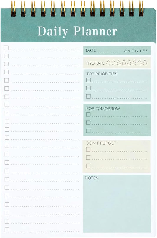 To Do List Notepad, 52 Sheets Undated Daily Planner 2024, 5.2"x7.8" Daily Planner Notebook, To Do List Planner for Home School/Office Supplies