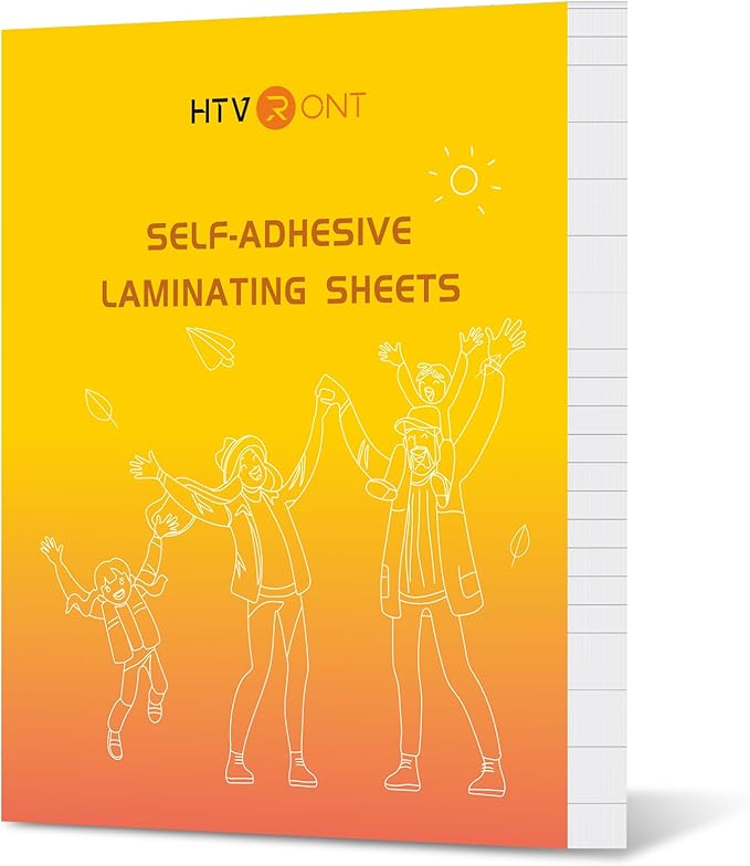 HTVRONT Self-Adhesive Laminating Sheets-9 X 12 Inches Self Laminating Sheets, No Machine Needed Clear Laminating Sheets for Protecting and Preserving Documents, Photos, Menus,Stickers… (100)
